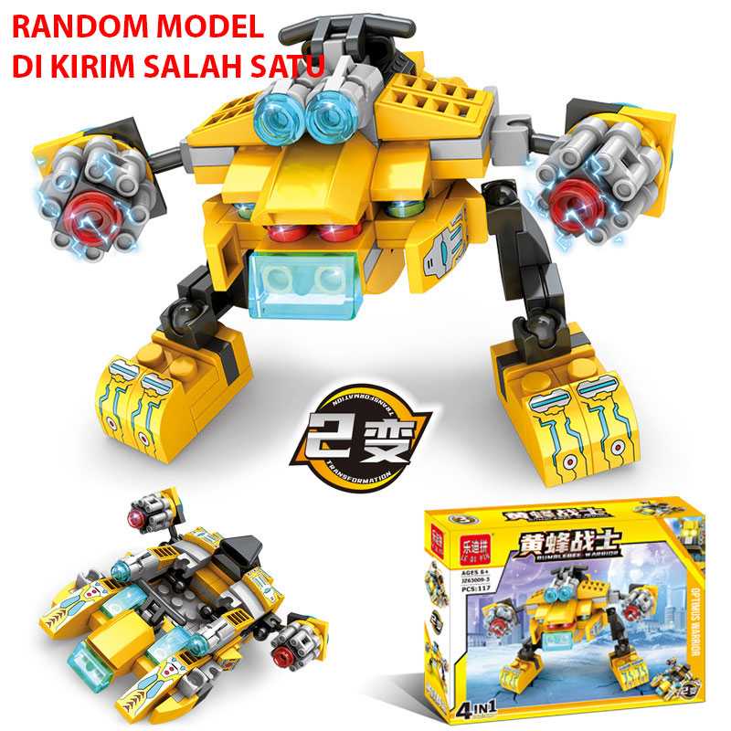 GIJ - LE DI PIN Building Blocks Mainan Bumblebee Warrior Model Acak