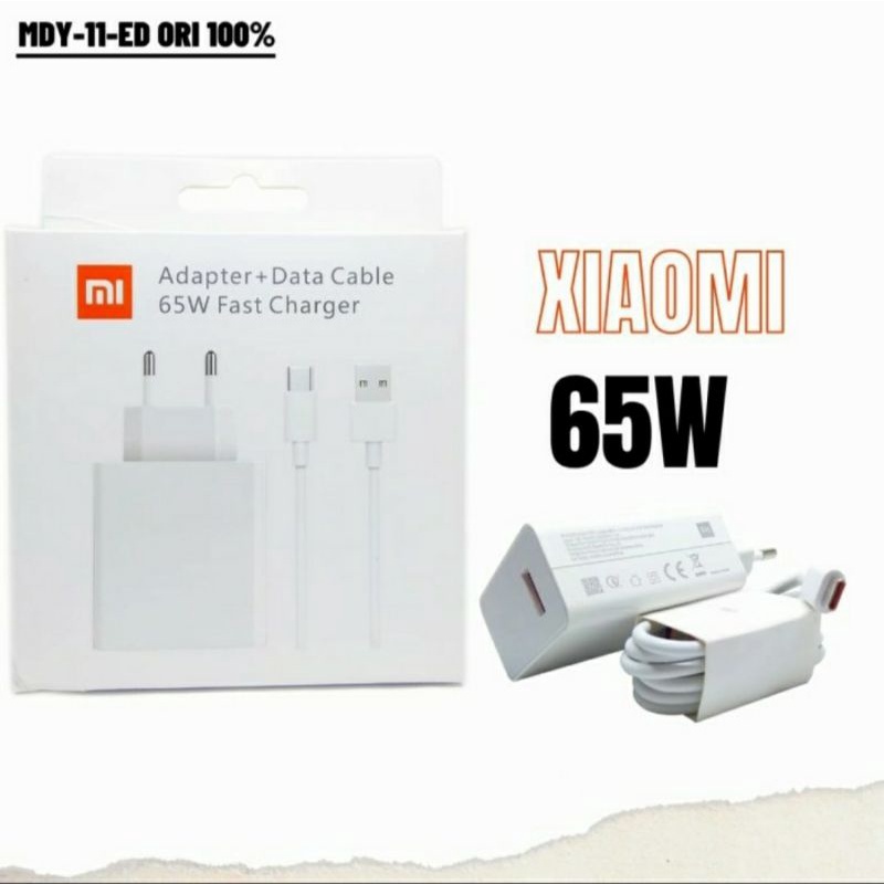 PROMO CHARGER XIAOMI 65 W USB TYPE C ORIGINAL FAST CHARGER MDY-11-ED