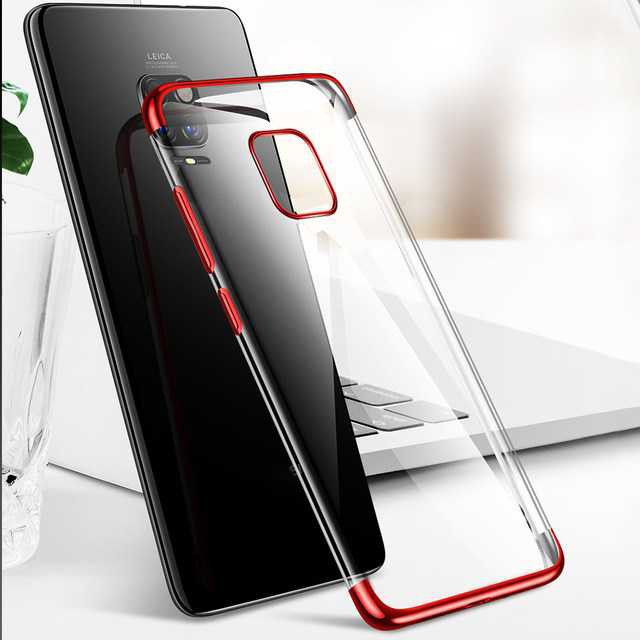 Case Redmi Note 9 Pro Case Luxury Clear Transparent Plating Chrome
