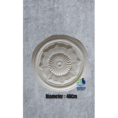 Lis/List Profil Gypsum Plafon Bunga Lampu, Motif Bunga Piring Baru