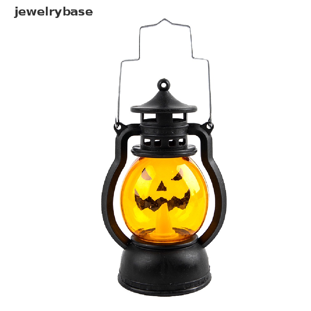 (jewelrybase) Lampu Lentera LED Bentuk Labu / Tengkorak / Pony Oil Untuk Dekorasi Halloween