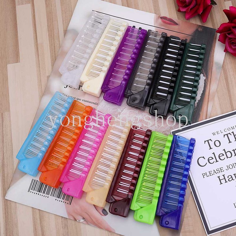 Sisir Rambut Lipat Portable Anti Statis Untuk Travel