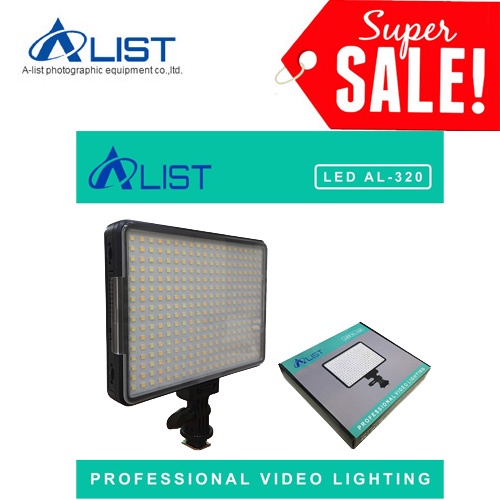 Alist AL-320 Ultra-thin LED Video Light Dimmable Bi-color