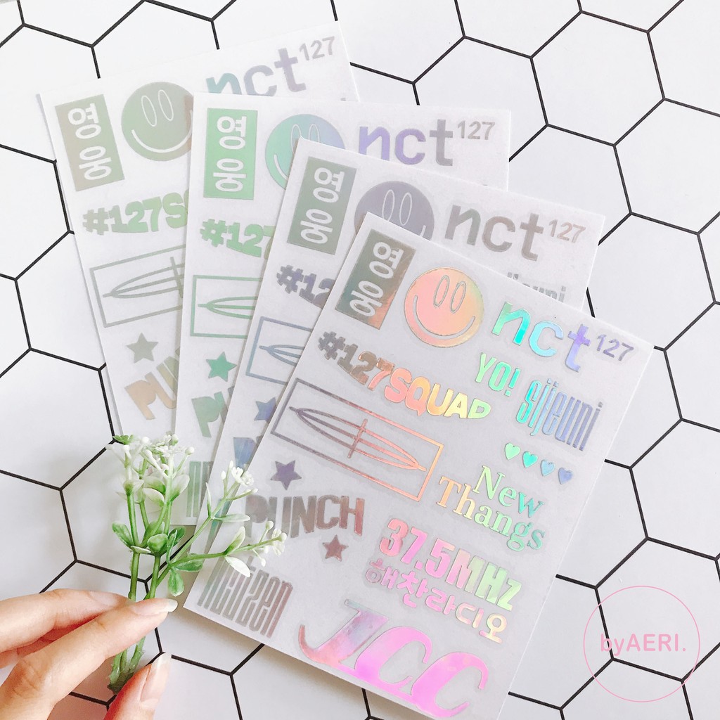 N C T 127 HOLOGRAM STICKER SHEET (Sticker Hologram Lembaran NEO ZONE KPOP) A6 SIZE