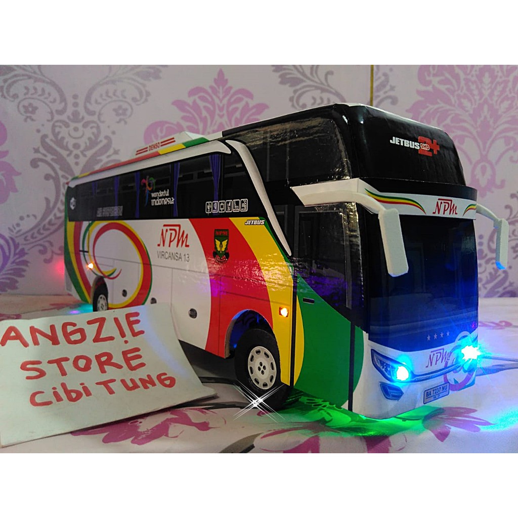 Miniatur bus bis NPM Lampu