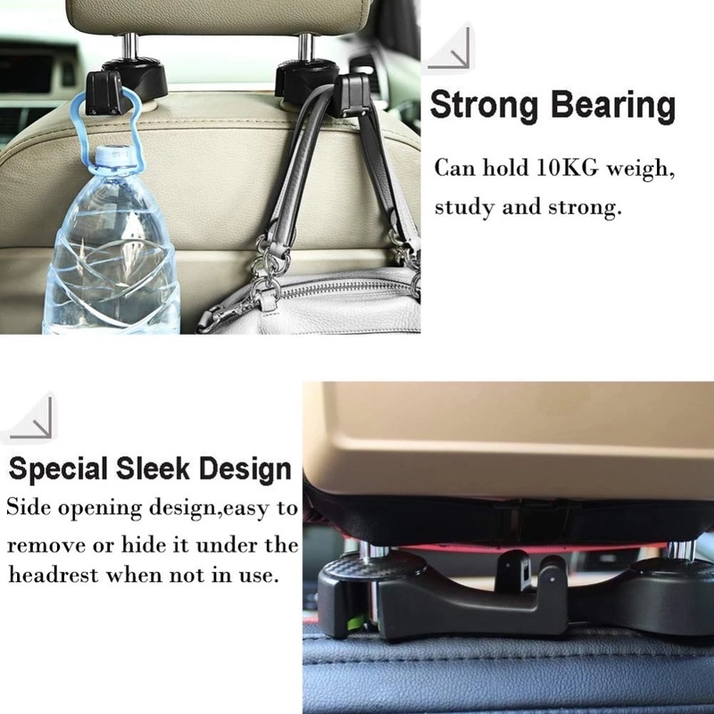 2 in 1Creative Car Headrest Hook with Mobile Phone Holder / Multifunctional Seat Back Racks / Car Smartphone Stand for Car