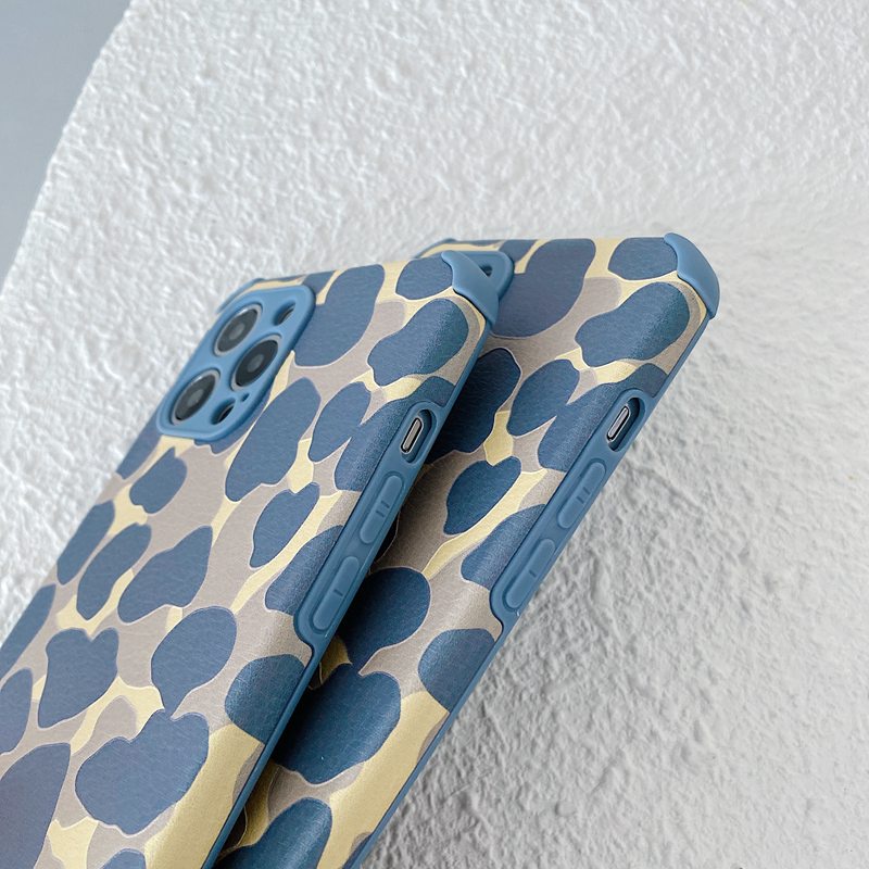 Blue Leopard Soft Case OPPO A5 A9 A31 A53 A33 A3S F11 F9 A7 A5S A12 A52 A92 Reno 3 5 6 A83 A57 A39 VIVO V9 S1 V15 Z1 V20 Pro Y93 Y91C Y50 Y20 Y30 Y12S Y11 Y12 Y15 Y17 V9 Y19 iP iPhone 6 7 6S 8 + Plus X XS XR 11 12 Pro Max Xiaomi Redmi Note 7 8 10-6