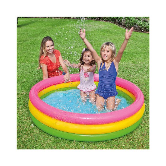 Kolam Renang Anak Pelangi BESAR 147 x33 cm INTEX Sunset Glow KIDS TOYS FREE POMPA