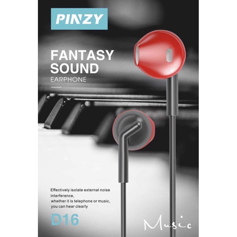 Headset - Earphone PINZY D16 Series Two Tone Colour - Headset D-16