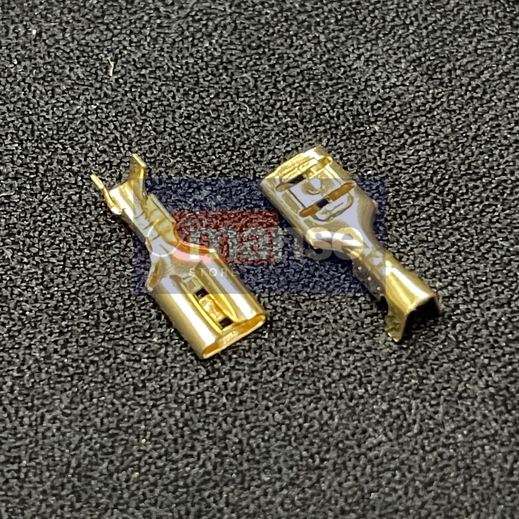 Skun Gepeng Female 4.8mm / Terminal Kabel Cewek 4,8 mm (isi 100 Pcs)