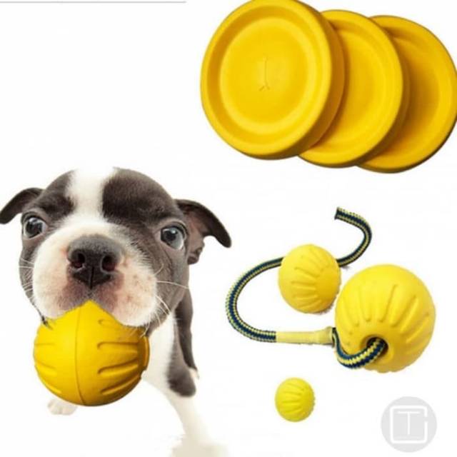 Mainan Anjing &quot;TUG OF WAR YELLOW&quot; Dog Cotton Ball Toys