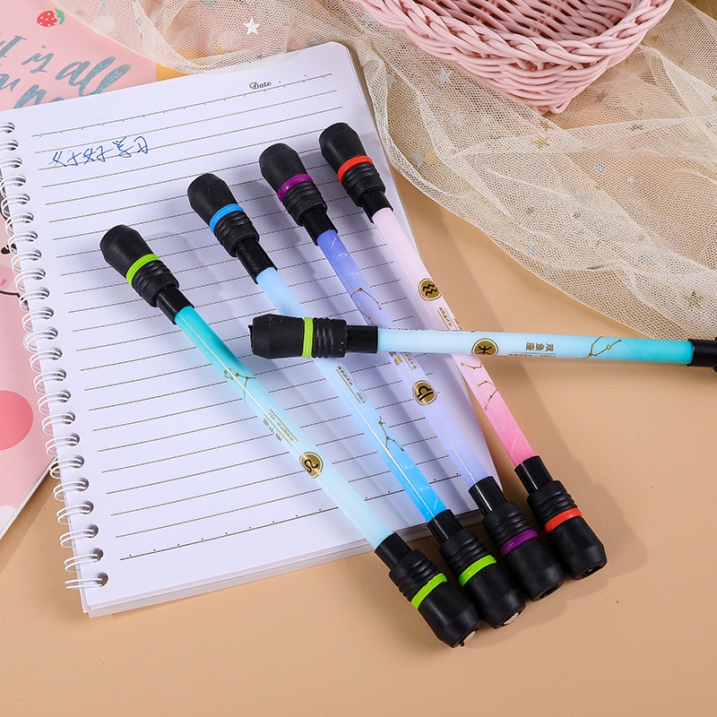 Pulpen Gel 12 Rasi Bintang Warna Acak Untuk Anak-Anak