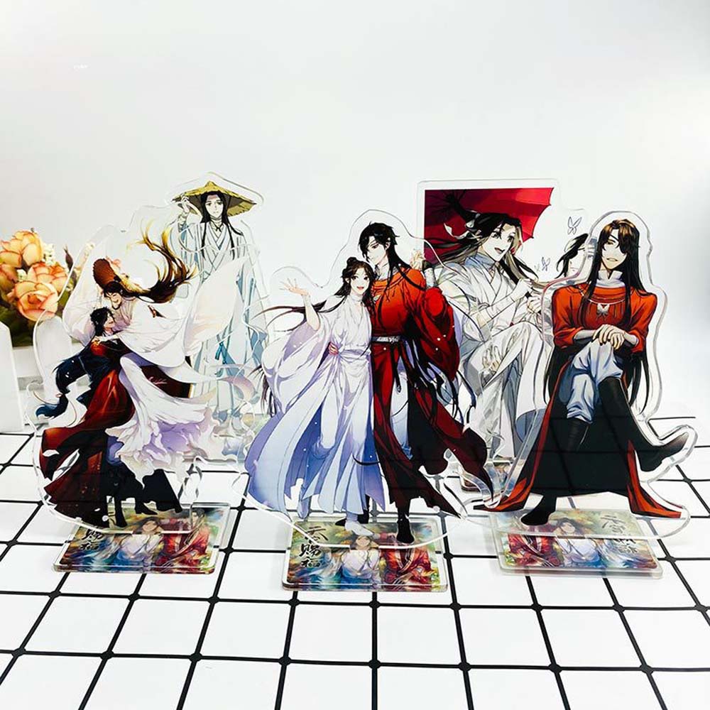 Needway  Cute Figure Model Toys Acrylic Figure Model Plate Tian Guan Ci Fu Decoration Toys Collection Model Cartoon Anime Action Figure Desktop Standing Card Stand Model Toys Acrylic Stand Figure