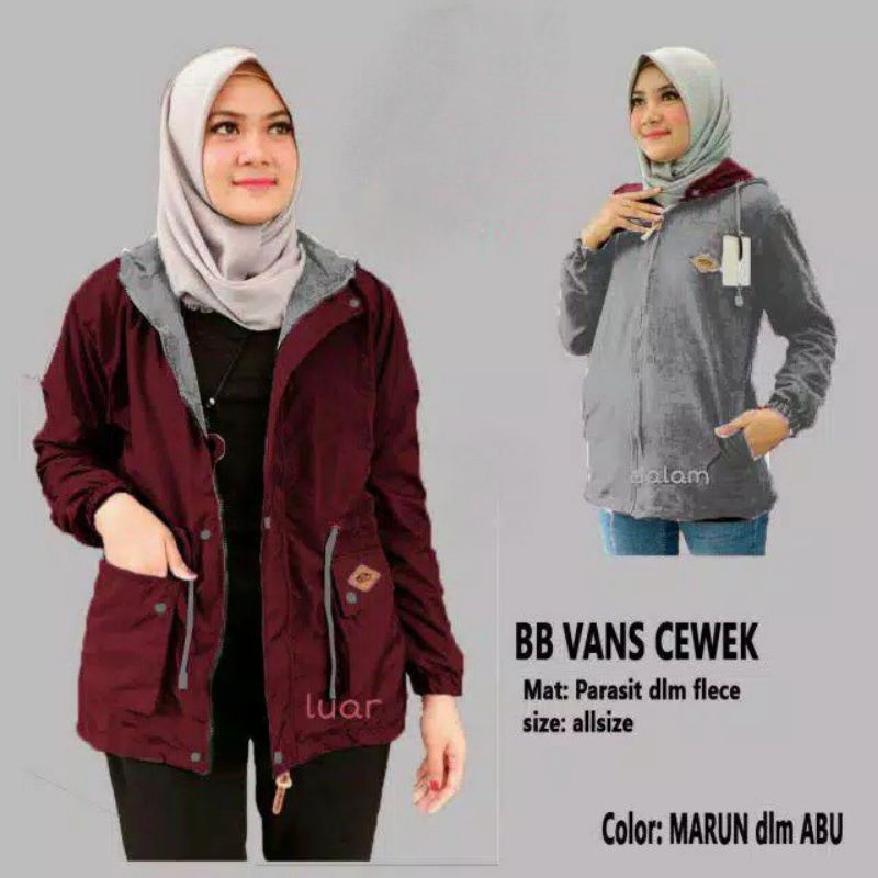 jaket wanita parca vans terlaris