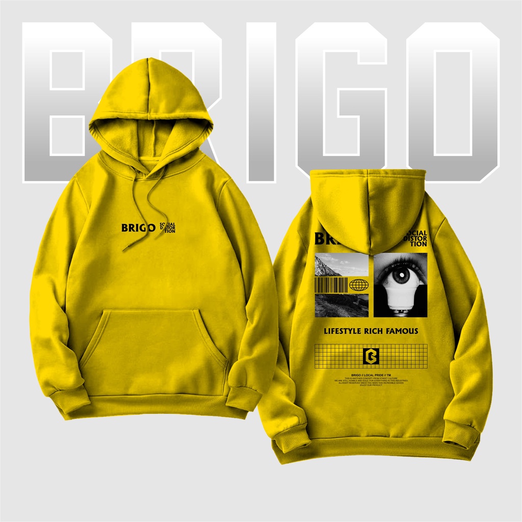 Sweater Hoodie BRIGO Sablon DTF Fleece Cotton || BRIGO Jumper Hoodie Social Distortion M-XXL (Pria &amp; Wanita) Free stiker&amp;Gantungan Kunci