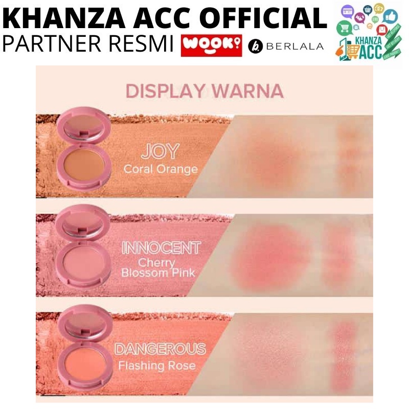 KHANZAACC BERLALA Color Breeze Blush Pigmented Kosmetik Wajah