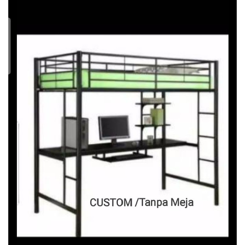 Ranjang susun kolong tanpa Meja