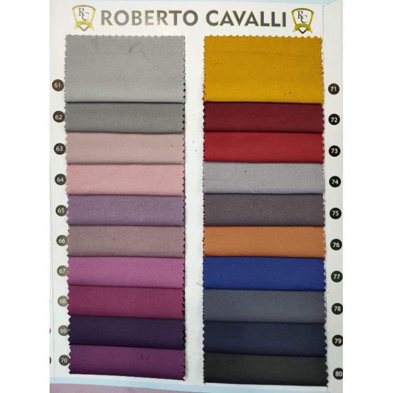 Kain Satin Roberto Cavali  ORI PREMIUM / SATIN ROBERTO CAVALI / Harga Persetengah meter