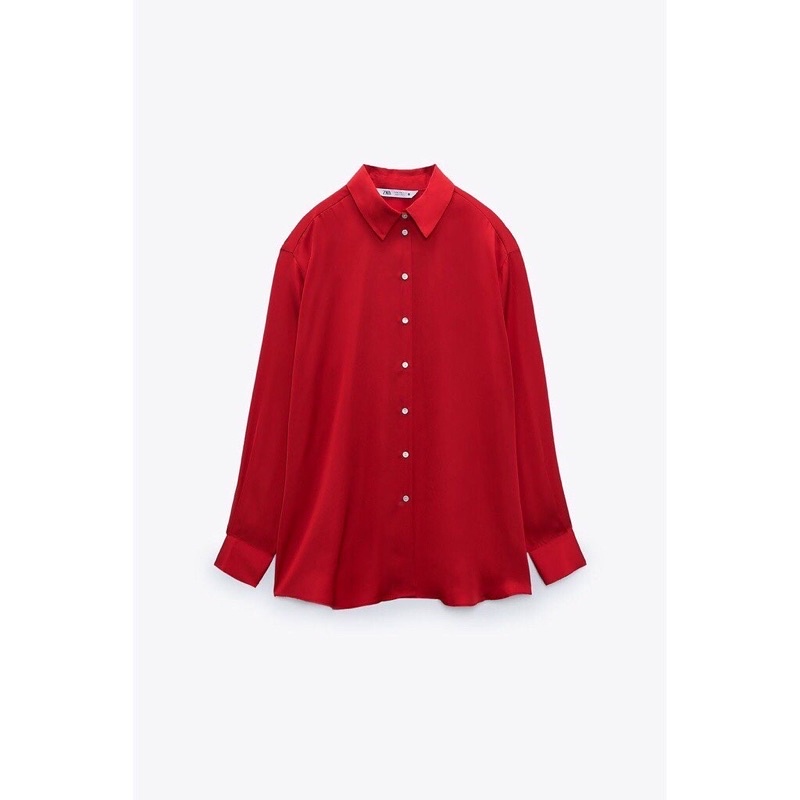 Kemeja Zara Silk Satin Original