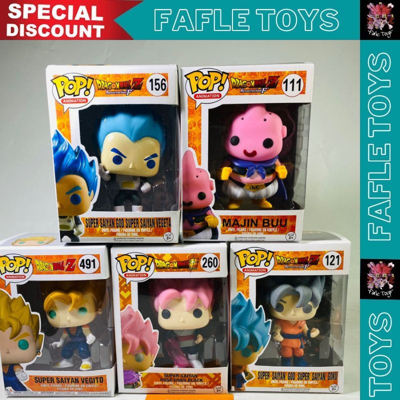 Figure Funko Pop Dragon Ball Z Goku Buu Vegeta with BOX Kws / Action Figure Pop Dragonball / Funko P