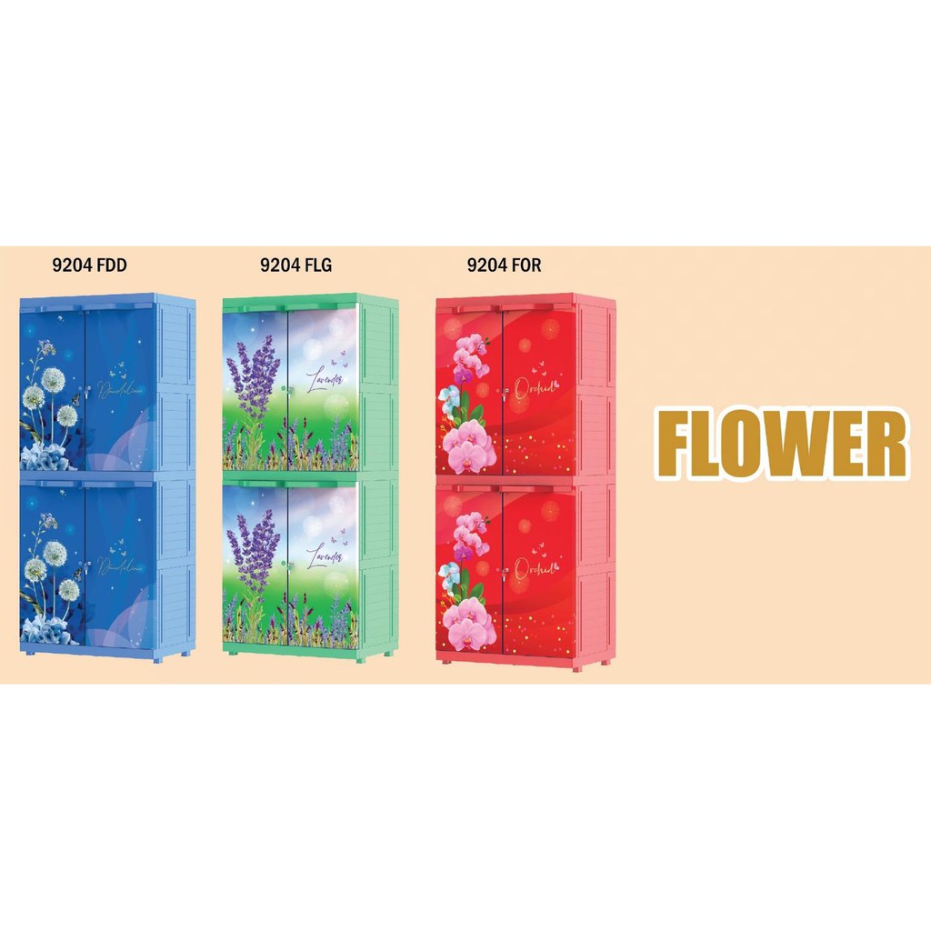 Jual LEMARI PLASTIK NAIBA FLOWER MSC Shopee Indonesia
