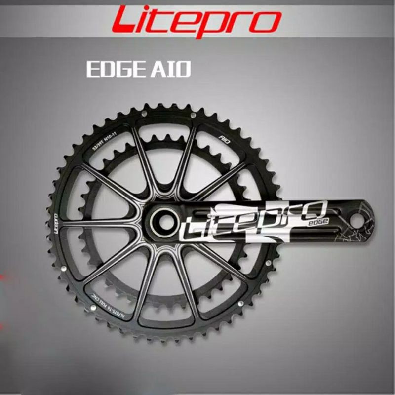 Crankset Crank Sepeda Roadbike Litepro Edge AIO Hollow With BB
