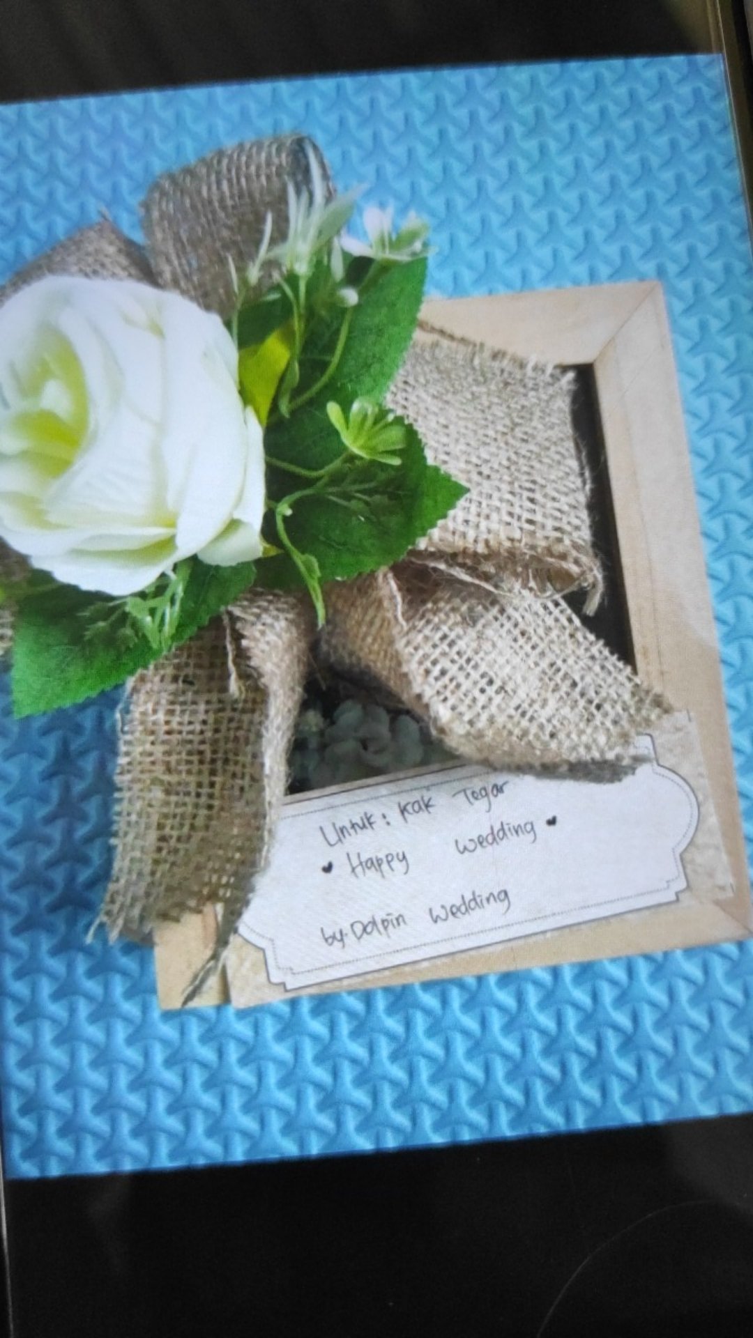 Kotak Cincin Kayu + Bunga Untuk Seserahan/ Kcb