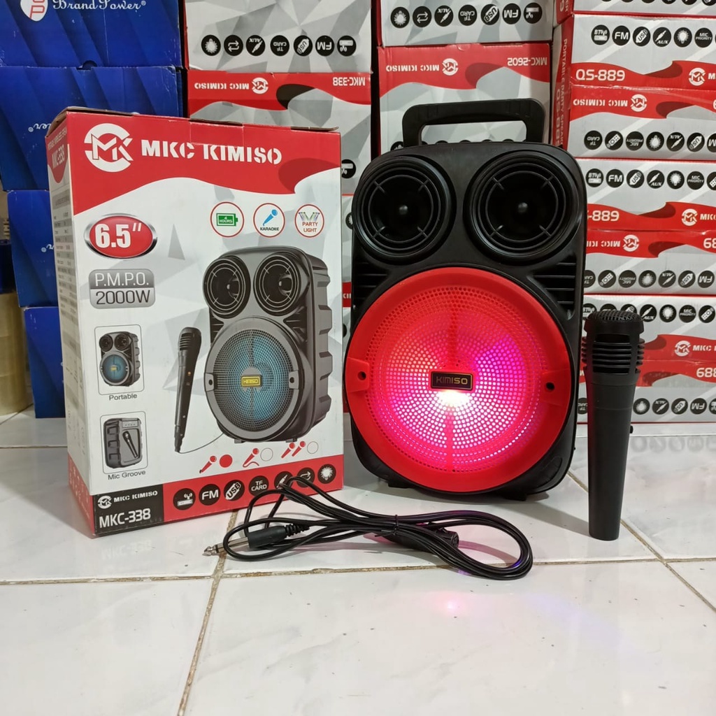 Speaker Bluetooth KIMISO KMS 3381 / KMISO QS-2602 Free Mic 6.5 INCH KARAOKE
