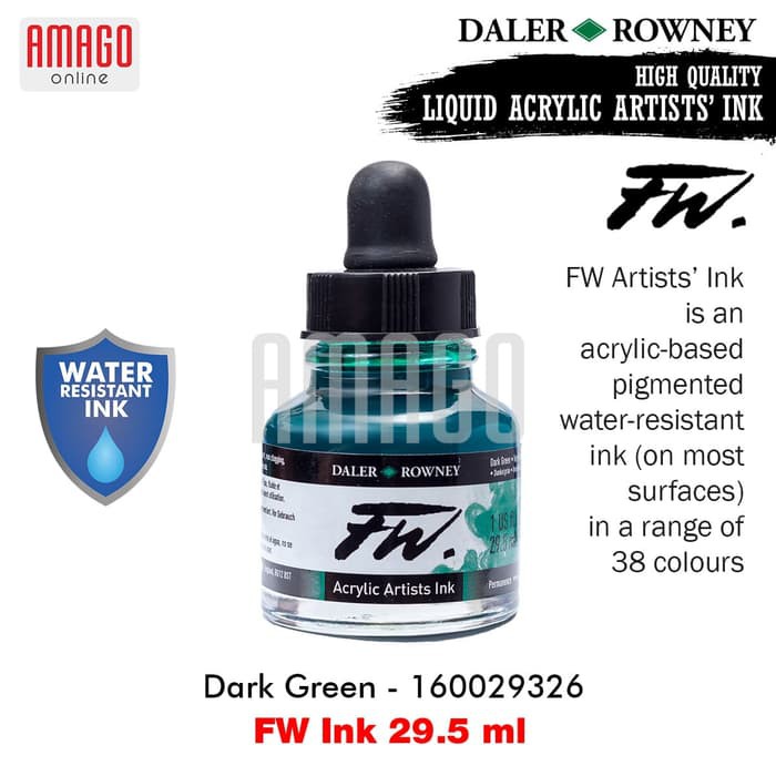 DALER-ROWNEY - FW INK 29.5 ML - DARK GREEN - 160029326