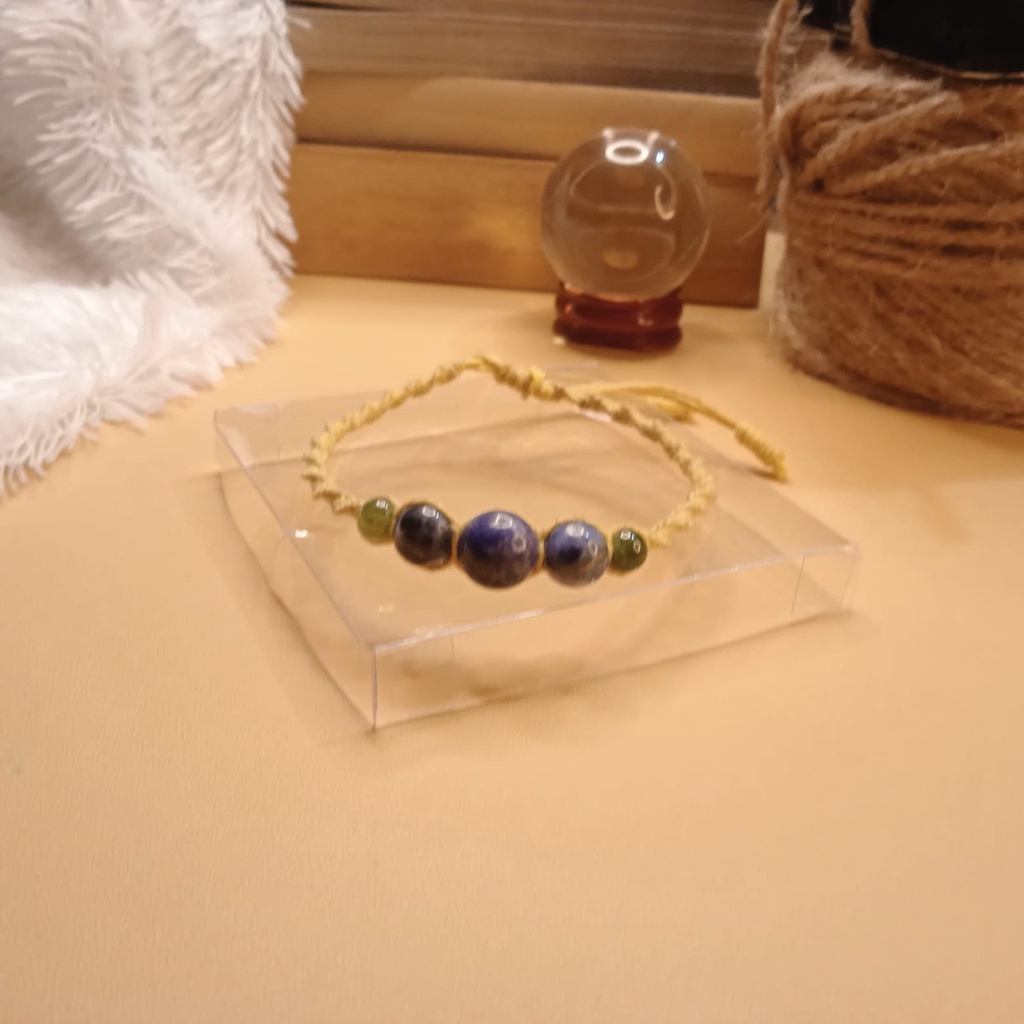 Gelang Anyam Batu Lapis Lazuli