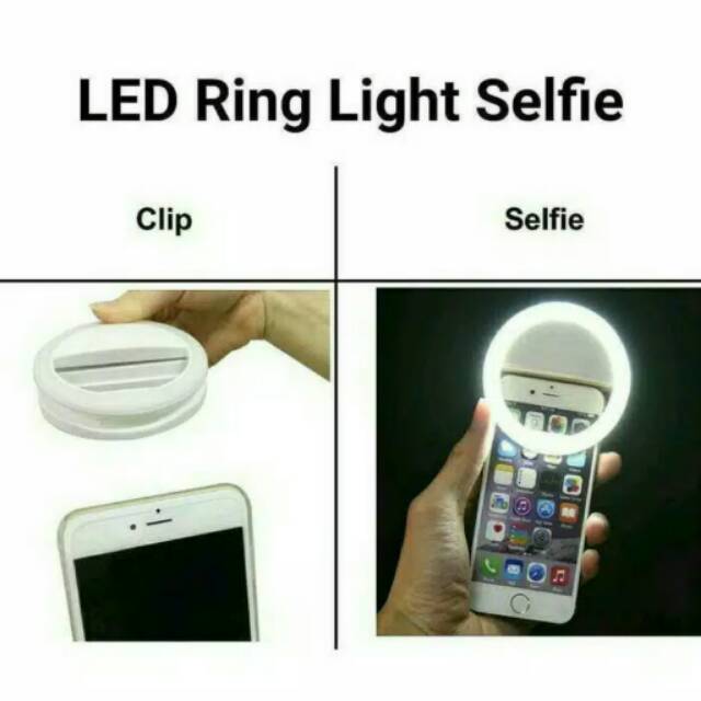 Selfie LED Ring Lampu LED Selfi 3 Level Kecerahan Foto jadi Menawan