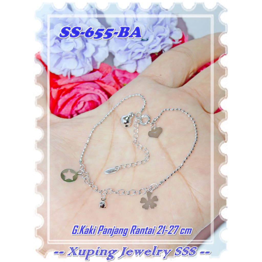  Gelang  Rantai Lapis Emas SS 655 BA Clover Lada Silver 