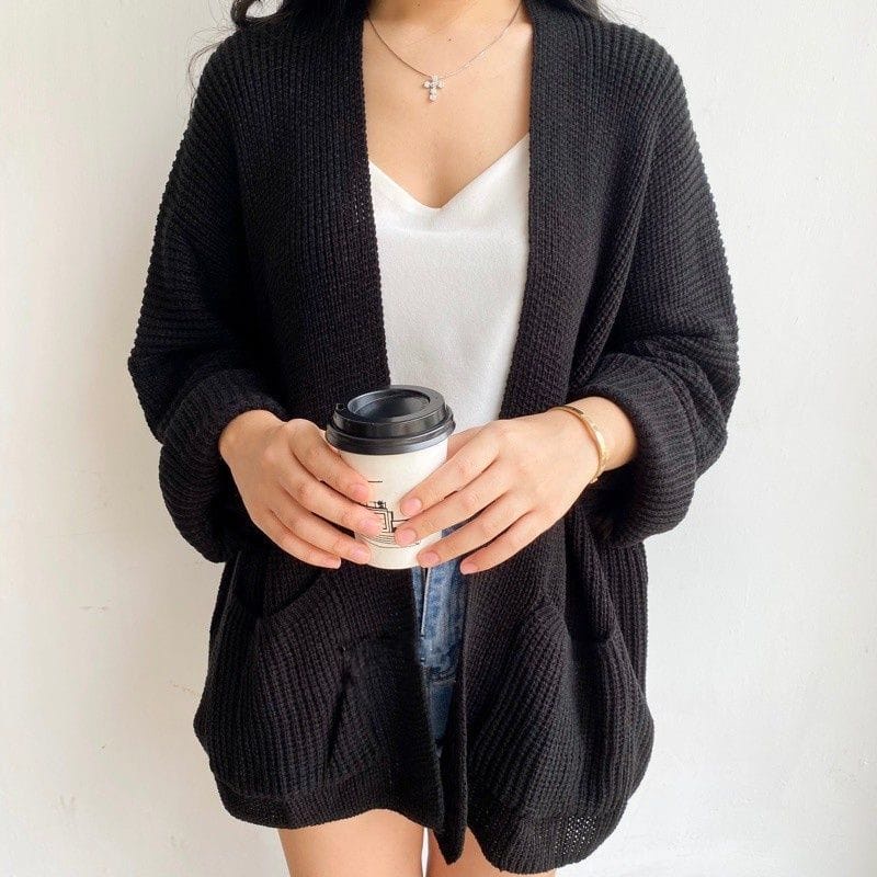 Cardigan Rajut Wanita Oversize / Loocy Cardy / Cardigan Rajut 7get Tebal Premium-2