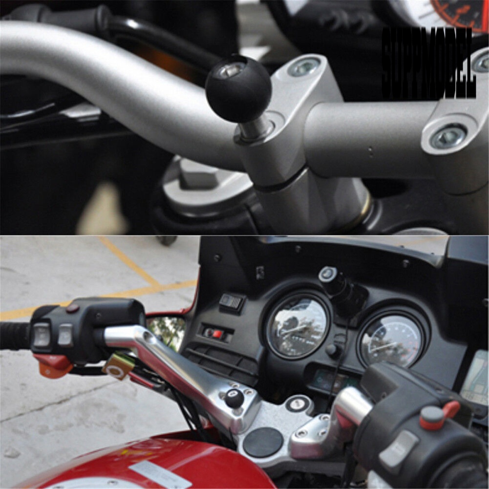 &lt; Car Holder &gt; Klem Bola Mount Stang Motor / Skuter Dengan Sekrup M8