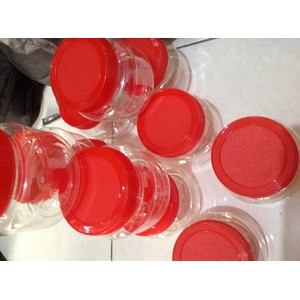 Toples kue kering/ jar/ wadah/ tutup ulir/500 mili kue kering lebaran murah bagus plastik gojek