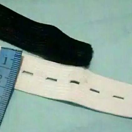 Karet elastis Lubang 2 cm / 2,5 cm warna hitam putih PENGUIN ELASTIS
