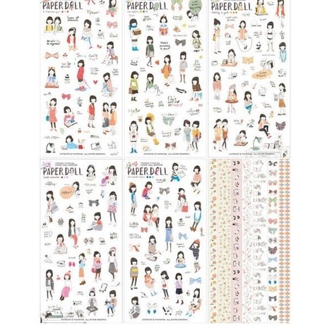 PAPER DOLL Diary Deco Stickers - Sweet Memories (6pcs)