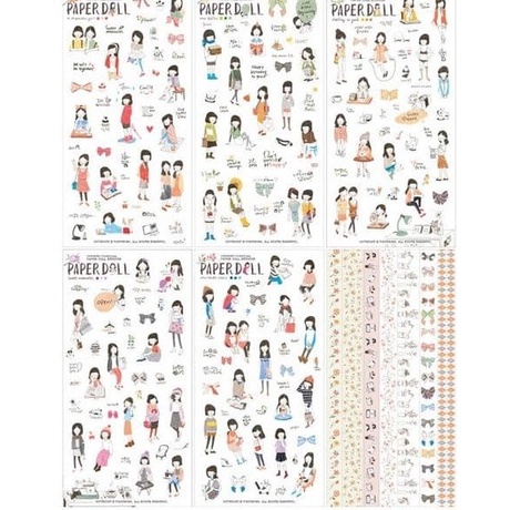 PAPER DOLL Diary Deco Stickers - Sweet Memories (6pcs)