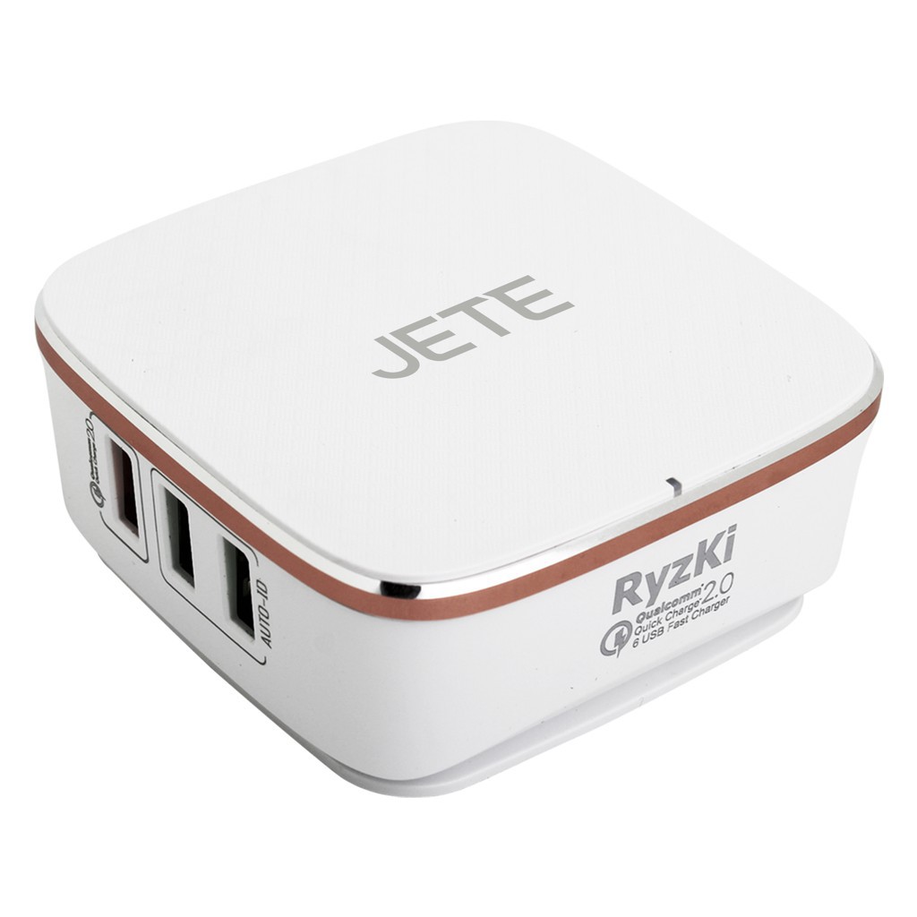 JETE HOME USB HUB CHARGER 6 PORTS RYZKI 7A WITH QUICK CHARGE 2.0 AND SMART IQ