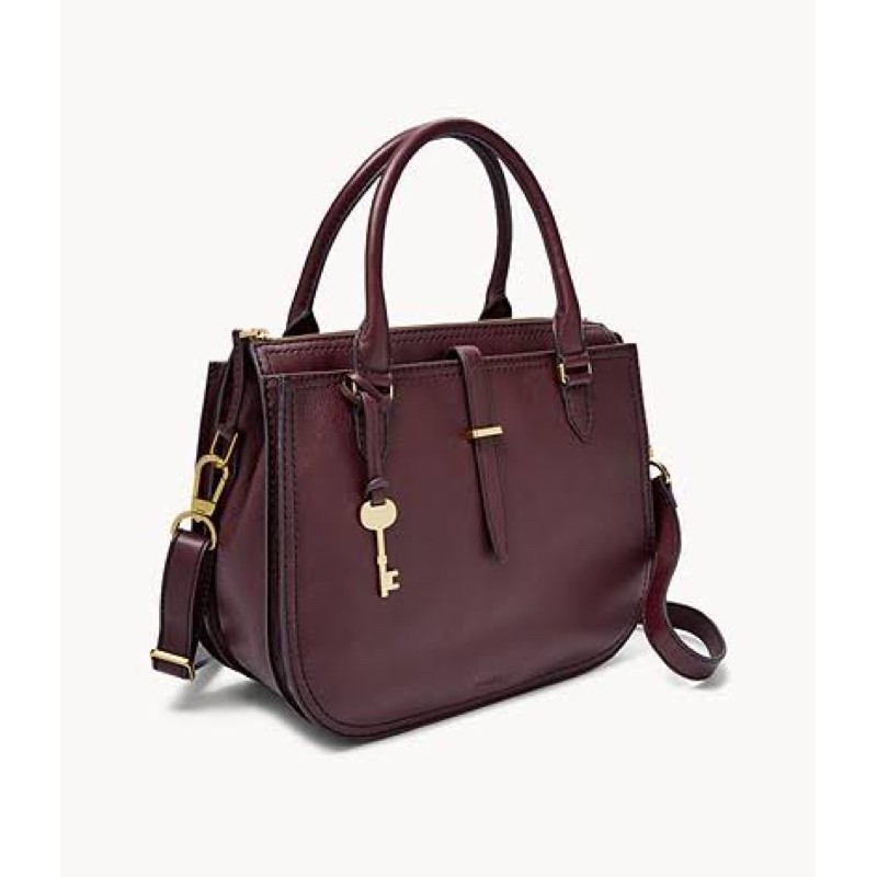 tas fossil ryder fig medium satchel bag