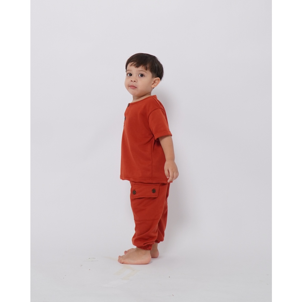 MURANGKALIH - CARGO SET | Setelan Anak Laki/Perempuan 1 - 6 Tahun Celana Panjang | Set Pakaian Baju Anak Cewek/Cowok MURAH By Murangkalih Indonesia