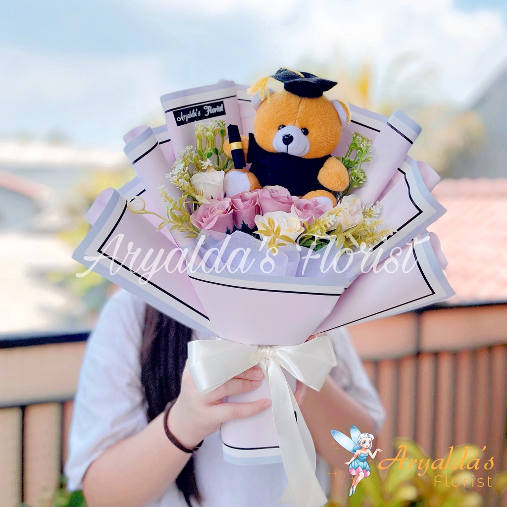 [READY STOCK] PREMIUM Bouquet Mini | Buket Kelulusan, Anniversary, Graduation, Sidang | Boneka Wisud