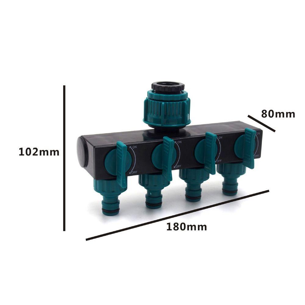 【 ELEGANT 】 Water Splitter 1 /2&quot;-3 /4&quot;-1&quot; 4arah Irigasi Penyiraman Switcher Divider Segregator Air