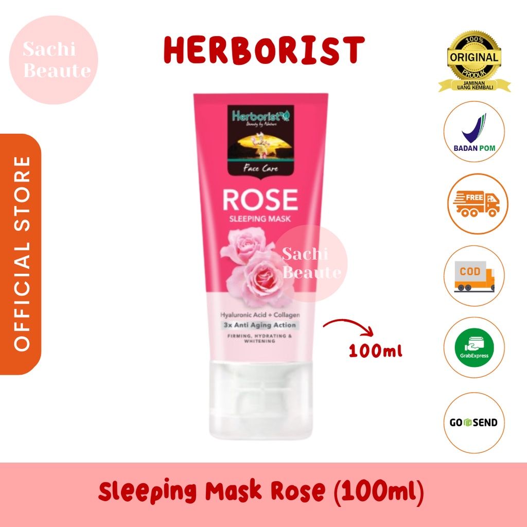 Herborist Sleeping Mask (Masker Wajah) Rose