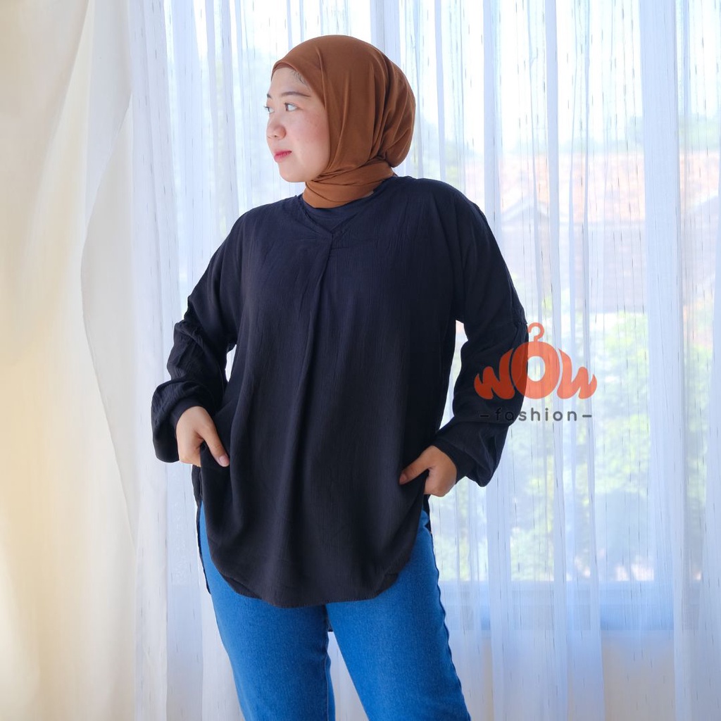 V-L VALORA BLOUSE CRINKLE WANITA