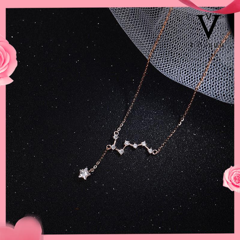 [COD]Big Dipper Wanita Trendy Temperamen Cahaya Mewah Desain Niche Rumbai Kalung Indah Sederhana-FA