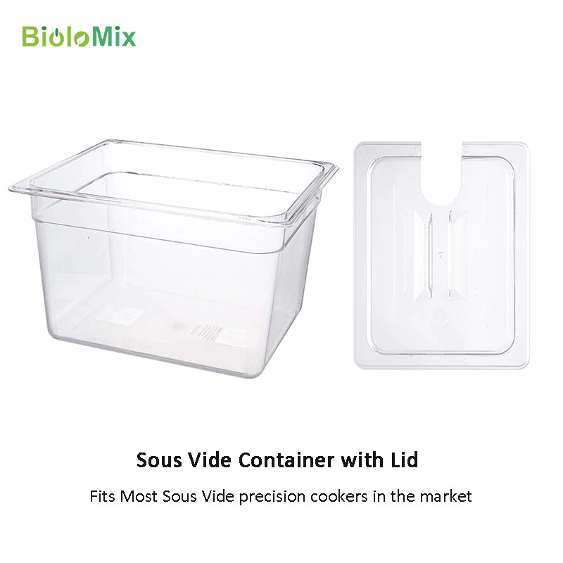 BioloMix Sous Vide Accessories, Container + Cover + Rack 11Litres