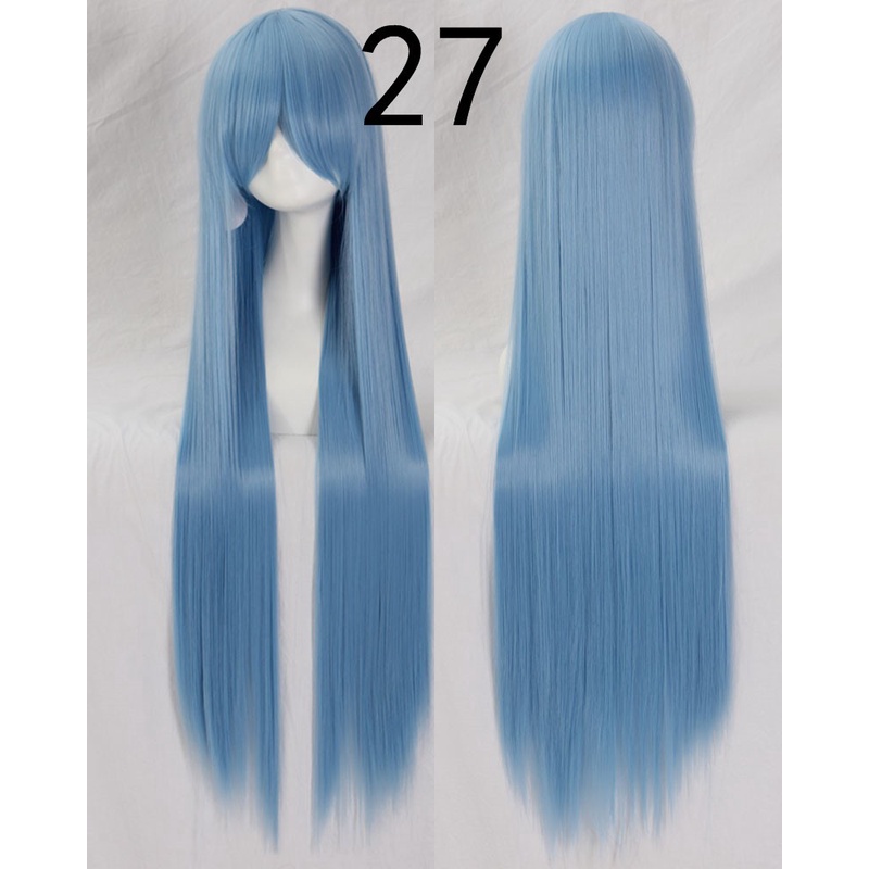 099 PASTEL ASH wig base 100 cm lurus wanita cosplay rambut palsu