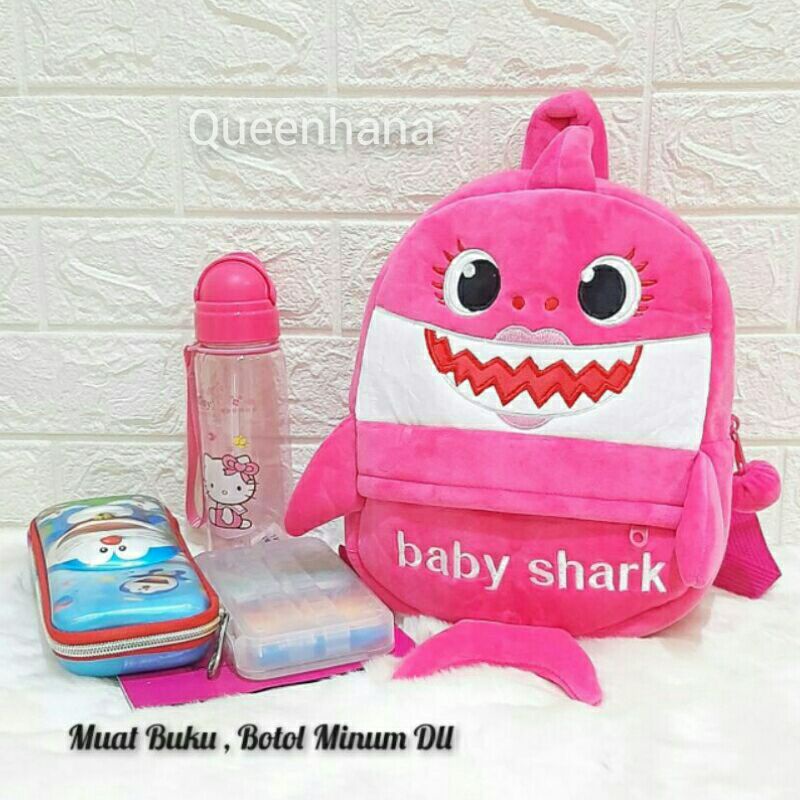 Bagpack Baby Shark Tas Ransel Anak Boneka Full Body Baby Shark