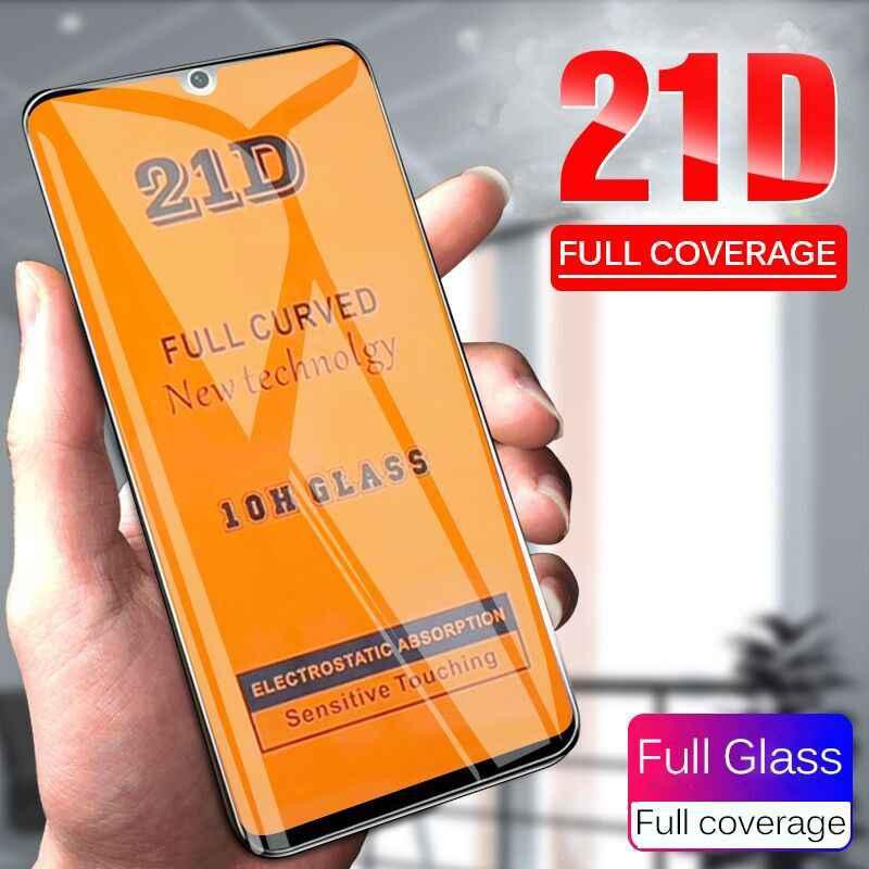 Temperd Glass Full Lem 21D For Samsung A20 FULL COVER